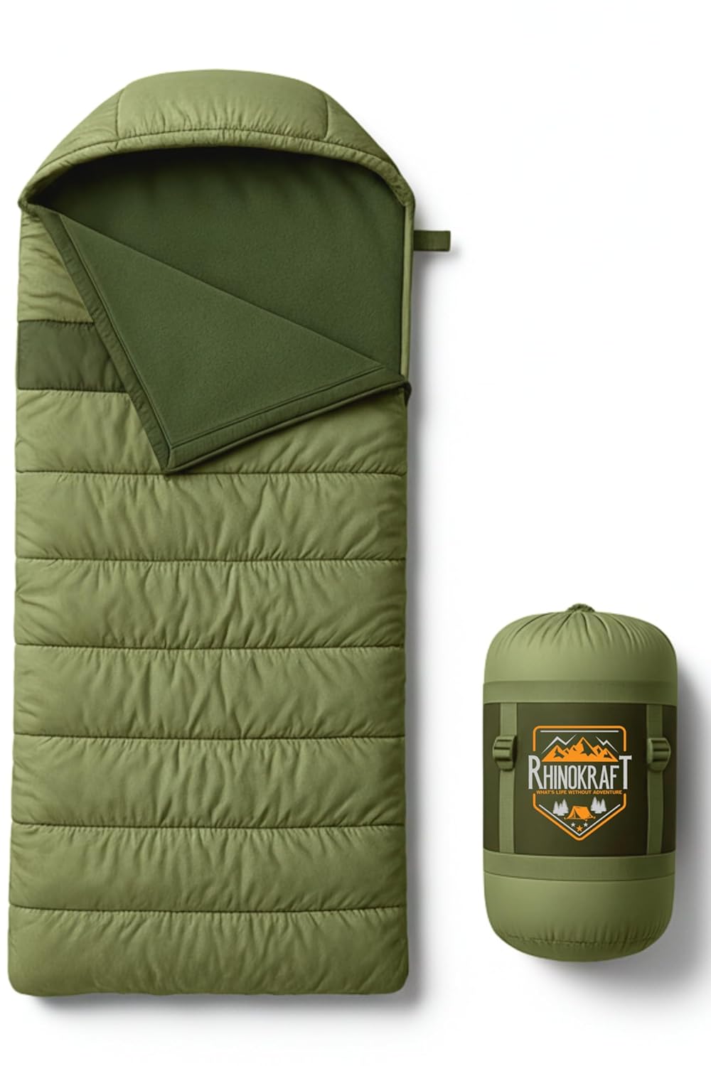 RhinoKraft Winter Sleeping Bag for Adults & Men | Cold Weather Rated 0