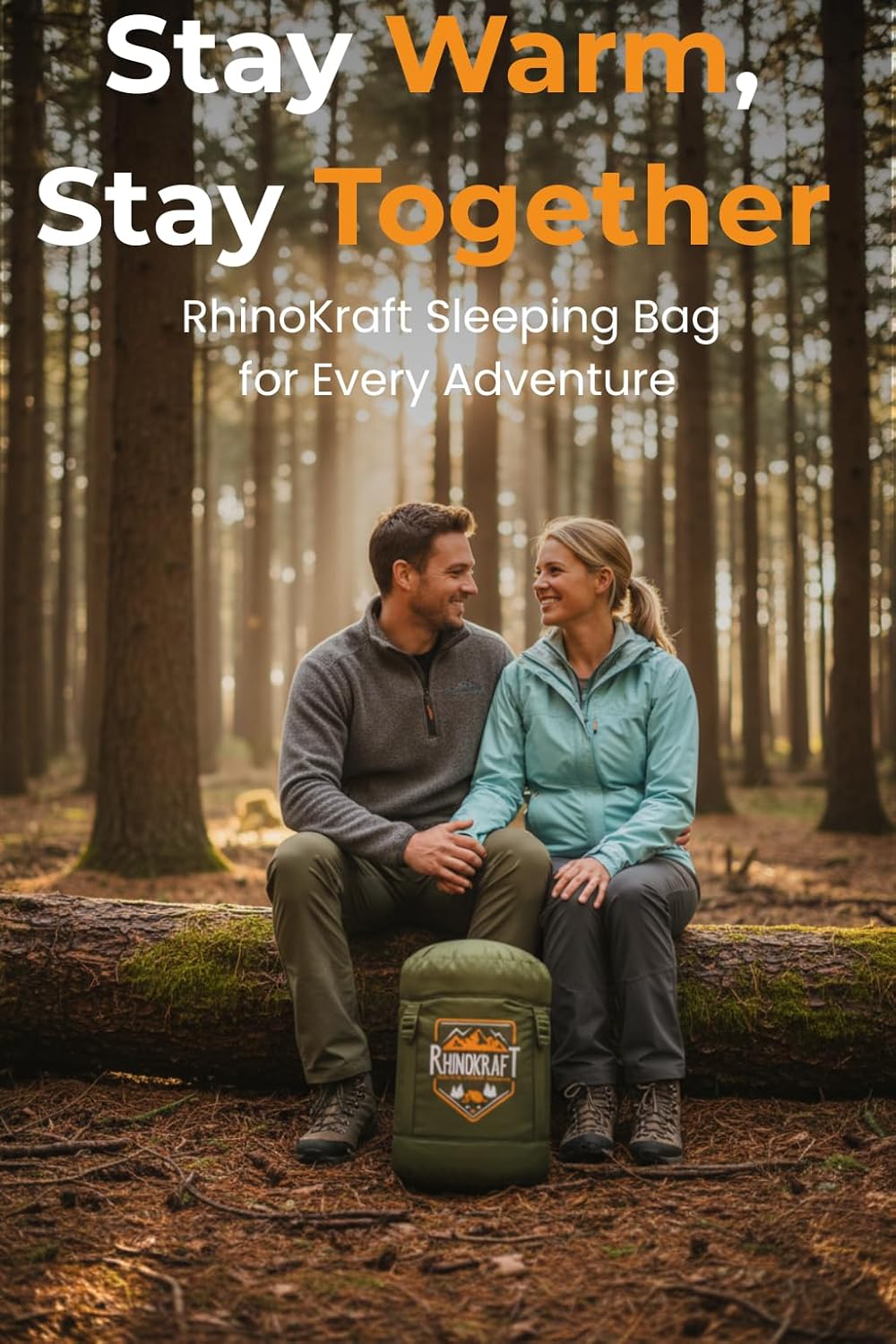 RhinoKraft -10 Degree | Soft Fur Lining | Extra Large Size | 2.4 Kg Weight | Soft and Warm Sleeping Bag for Adventure | Camping, Trekking and Outdoor Activity