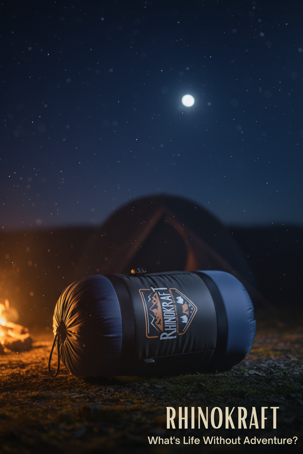 RhinoKraft Sleeping Bag for Adults | Fits Up to 6.5ft | Waterproof, Anti-Pill Fleece, Hollow Fiber Fill | 0°C to 18°C | Hood, Travel Pillow & Compression Sack | for Camping, Trekking & Hiking