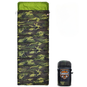 RhinoKraft Army Design ! Tactical Print Sleeping Bags for Adults | Light Weight 1 Kg |Spacious Design CAMO