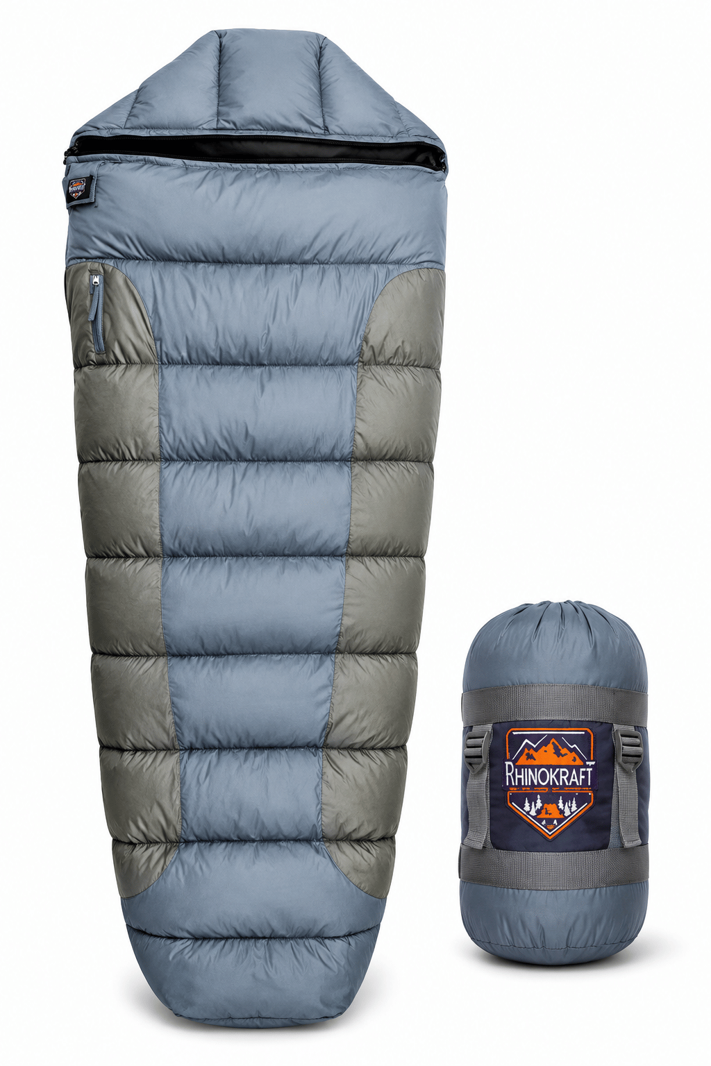RhinoKraft -10°C Extreme | Anti-Pilling Fleece Liner | Extra-Large 6.5 ft Mummy Sleeping Bag | Warm, Durable & Portable for Camping, Trekking & Outdoor Adventure