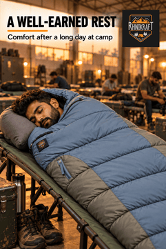 RhinoKraft -10°C Extreme | Anti-Pilling Fleece Liner | Extra-Large 6.5 ft Mummy Sleeping Bag | Warm, Durable & Portable for Camping, Trekking & Outdoor Adventure