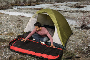 RhinoKraft Mummy Camping Sleeping Bag - 3 Season Warm & Cool Weather | BIGRED