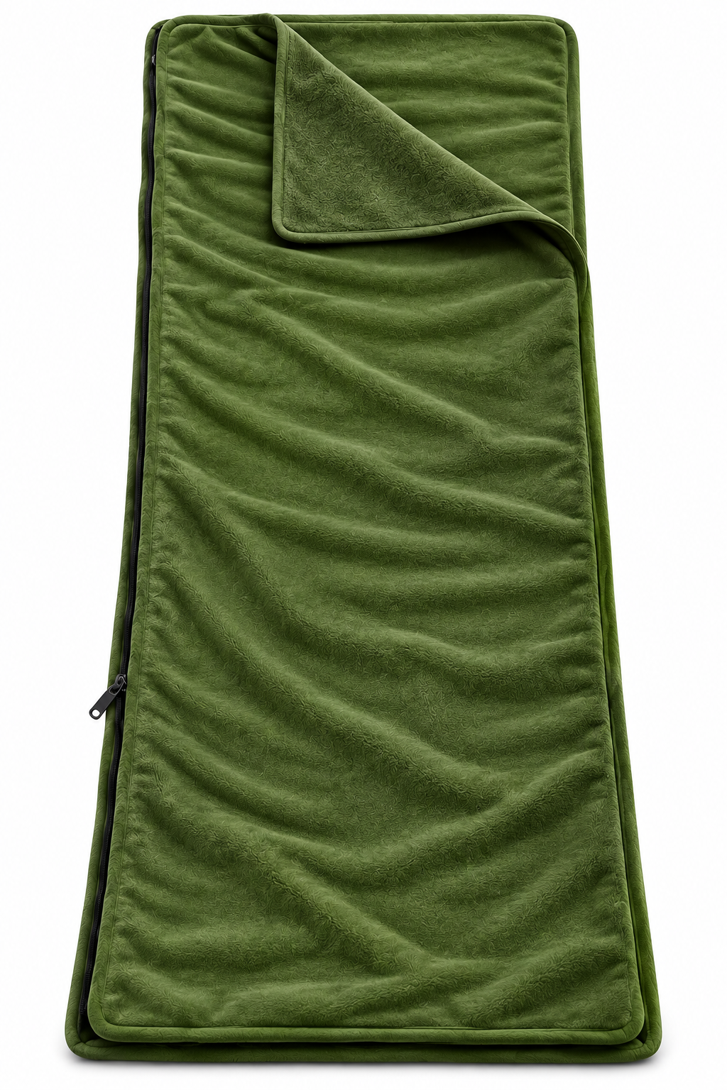 RhinoKraft Lightweight Compact Microfiber Fleece Sleeping Bag Liner 190 x 90cm / 75" x 35" Long Full Sized Zipper Outdoor Camping Blanket Travel Sheet for Sleepovers, Camping, Sporting Events