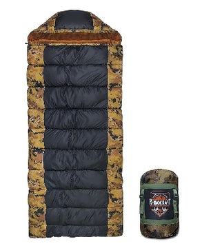 RhinoKraft -10 Degree Sleeping Bag for Adult | Soft Fur Lining | Extra Large Size | 2.4 Kg Weight | Soft and Warm Sleeping Bag for Adventure | Camping, Trekking and Outdoor Activity RK-PYRAMID