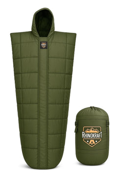 RhinoKraft Ranger Army-Grade Mummy Sleeping Bags for Adults | Premium TPU Shell with Fixed Fur Insulation | Extra-Tall 7ft Fit | Sub-Zero Rated