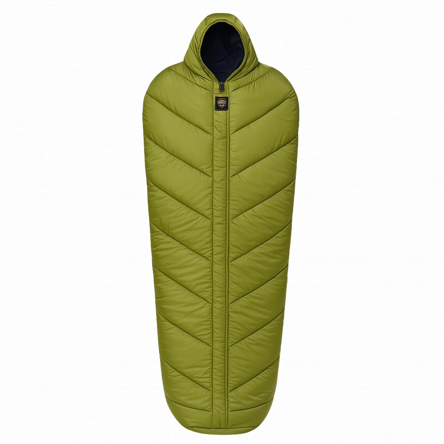 RhinoKraft Olive Mummy Sleeping Bag | 8–20 °C Comfort | 1.5 kg Lightweight | Oversize 86″×30″ for 7-ft Plus | Compact Hooded Design for Camping, Trekking & Biking