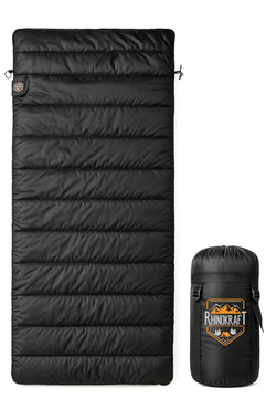 RhinoKraft Camping Sleeping Bag - 3 Season Warm & Cool Weather - Summer, Spring, Winter, Lightweight, for Adults & Kids - Camping Gear Equipment, Traveling and Outdoors