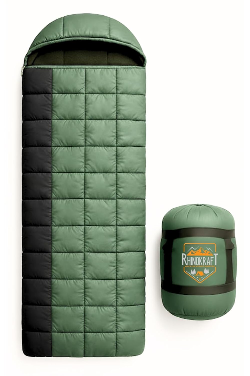 RhinoKraft -2 Degree | Anti Fleece Liner | 2.4 Kg Weight | Super Warm | Sleeping Bag for Adventure | Camping, Trekking and Outdoor Activity RK-TOM