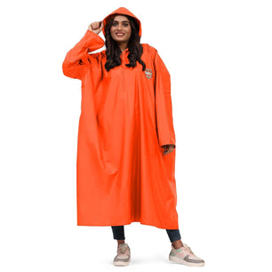 RhinoKraft Waterproof Full-Sleeve Rain Poncho for Outdoor Adventures |Easy Slip-On Design | Compact & Lightweight | Free Carry Case