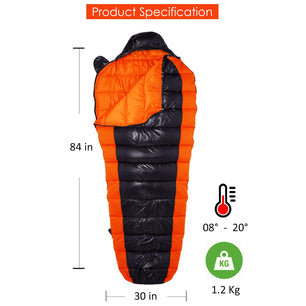 RhinoKraft 3 Season Warm & Cool Weather for Camping and travelling Lightweight Sleeping Bag for Adults & Kids – Weight 1.3 Kg | Premium Nylon Fabric | Free Stuff Sack | Stylish Mummy Shape