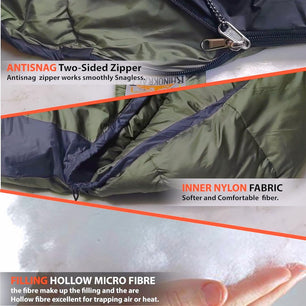 RhinoKraft Mummy Camping Sleeping Bag - 3 Season Warm & Cool Weather | BIGOLV