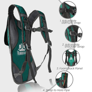 RhinoKraft Ultralight Hydration Pack for Outdoor Adventures - Lightweight, Easy-to-Use, and Secure Front Compartment - Stay Hydrated and Hassle-Free! RK-HYD-T-ARP