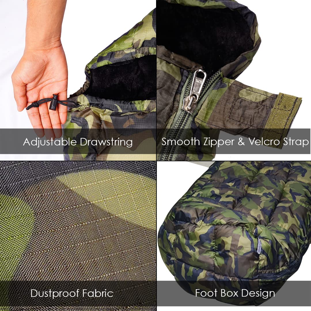 RhinoKraft Camouflage Light Weight sleeping bag for Camping ! SBJUN008