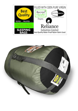 RhinoKraft Ultra-Light Zero Degree Envelope Sleeping Bag for Adults for Mild to Harsh Winter RK-ICE-OLIVE