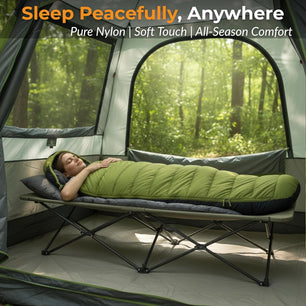 RhinoKraft Olive Mummy Sleeping Bag | 10 To 20 °C Lightweight 1.8 kg | Oversized 86″×30″ | Tall-Friendly Fit for Camping, Trekking & Biking