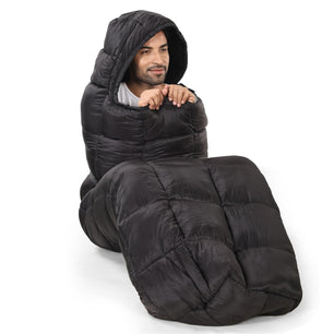 RhinoKraft Black Sleeping Bag for Adults RSKBLK