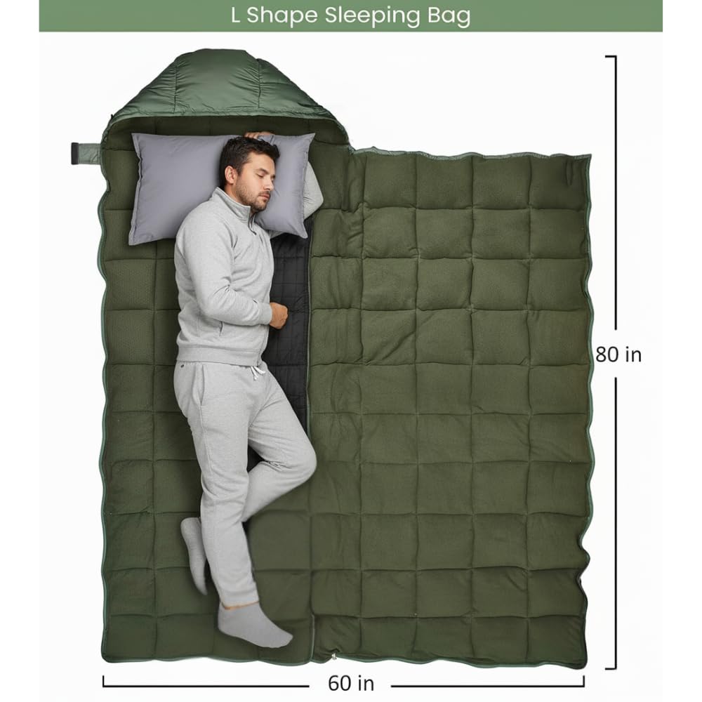 RhinoKraft -2 Degree | Anti Fleece Liner | 2.4 Kg Weight | Super Warm | Sleeping Bag for Adventure | Camping, Trekking and Outdoor Activity RK-TOM