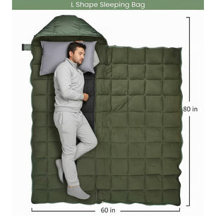 RhinoKraft -2 Degree | Anti Fleece Liner | 2.4 Kg Weight | Super Warm | Sleeping Bag for Adventure | Camping, Trekking and Outdoor Activity RK-TOM