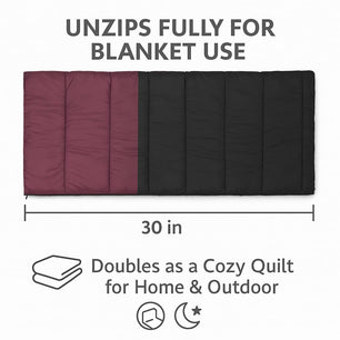 RhinoKraft 3 Season Warm & Cool Weather - Summer, Spring, Winter, Lightweight, for Adults & Kids - Camping Gear Equipment, Traveling and Outdoors RK-RAZMNRN