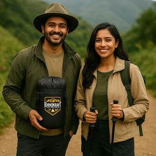 RhinoKraft Camping Sleeping Bag - 3 Season Warm & Cool Weather - Summer, Spring, Winter, Lightweight, for Adults & Kids - Camping Gear Equipment, Traveling and Outdoors