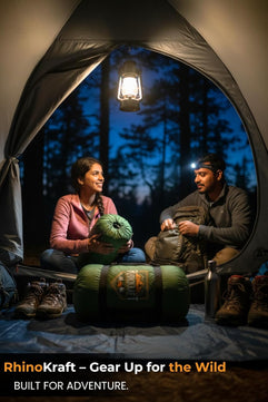 RhinoKraft -2 Degree | Anti Fleece Liner | 2.4 Kg Weight | Super Warm | Sleeping Bag for Adventure | Camping, Trekking and Outdoor Activity RK-TOM