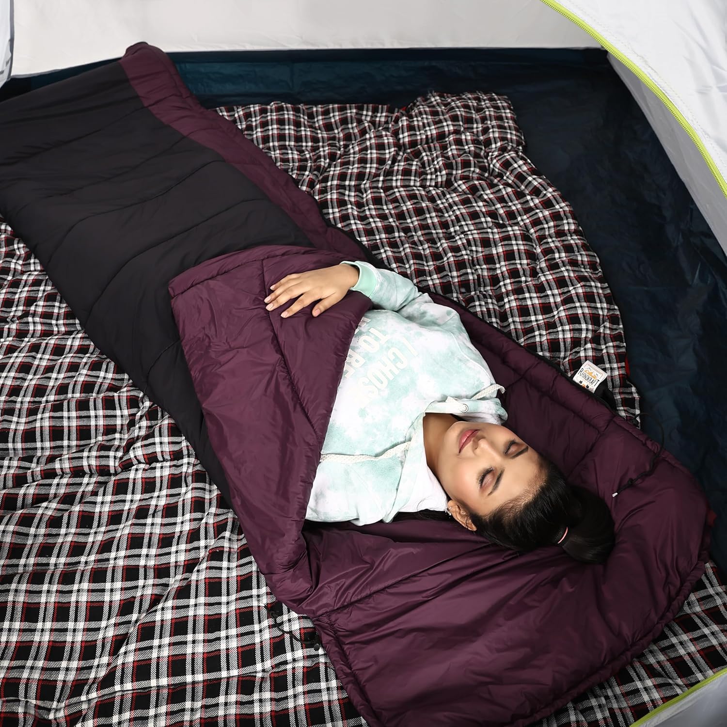 RhinoKraft 3 Season Warm & Cool Weather - Summer, Spring, Winter, Lightweight, for Adults & Kids - Camping Gear Equipment, Traveling and Outdoors RK-RAZMNRN