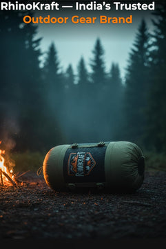 RhinoKraft Arctic Series Mummy Sleeping Bag for Adults | –10°C Winter Camping Sleeping Bag for Men & Women | Detachable Washable Fur Liner | Heavy-Duty 3.2 kg 6.5 Ft Tall | Water-Resistant Fabric