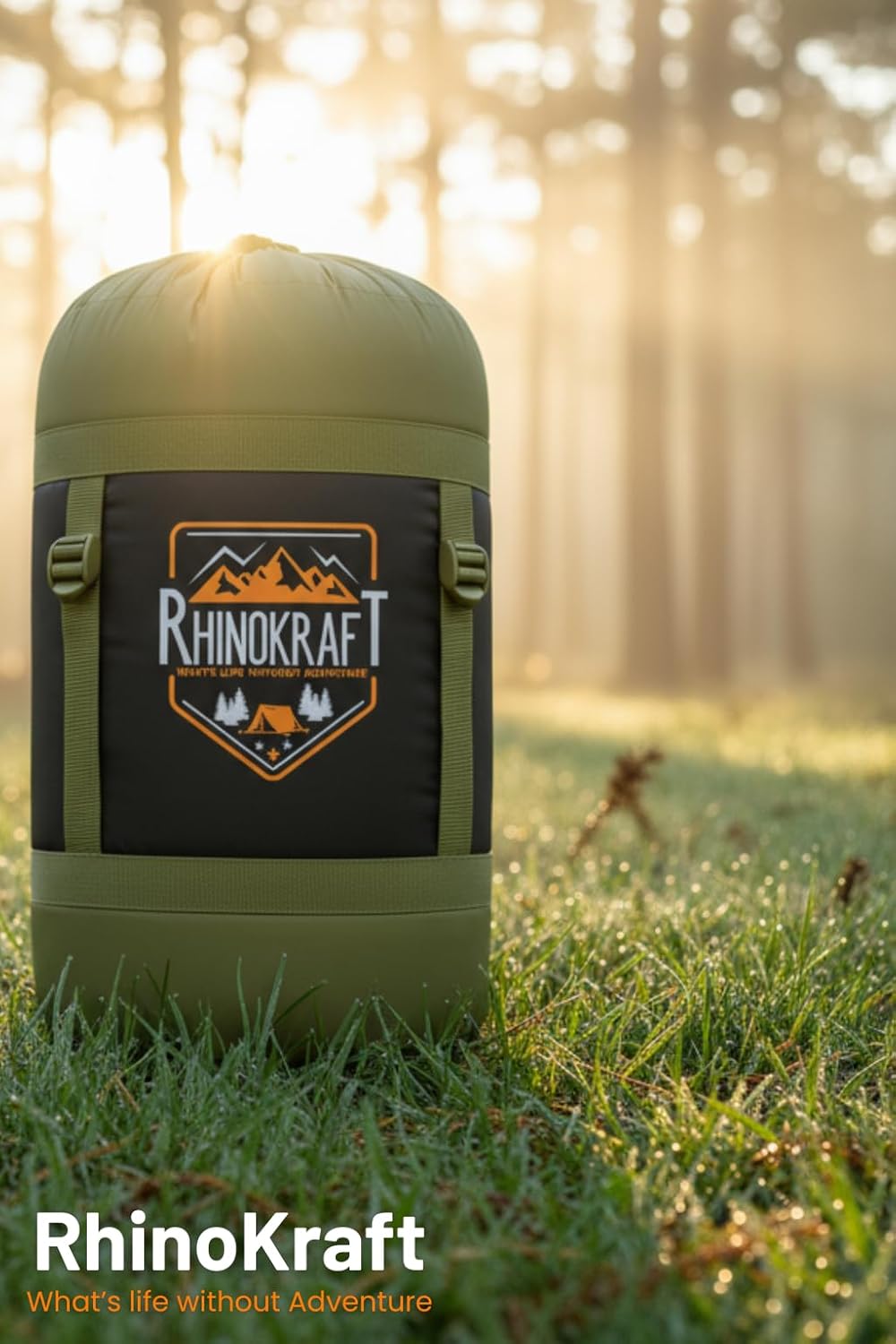 RhinoKraft Winter Sleeping Bag for Adults & Men | Cold Weather Rated 0–15°C | 2.4 kg | Detachable Liner | Sleeping Bag for Camping, Trekking & Outdoor Adventure