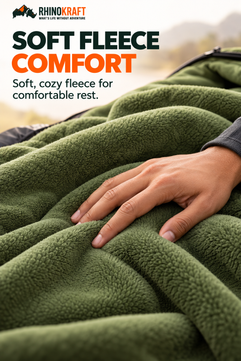 RhinoKraft Lightweight Compact Microfiber Fleece Sleeping Bag Liner 190 x 90cm / 75