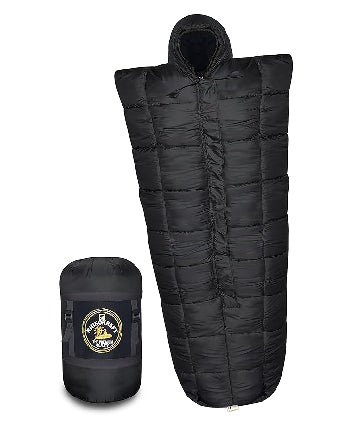 RhinoKraft Warriors Navy Blue Sleeping Bag ! Detachable Inner Liner ! 6 Layers ! Extra Large Size for Temp -20c ! 6.5 Ft RK-WARRIOR-BLK