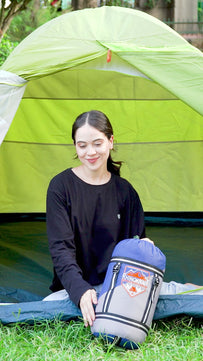 RhinoKraft Spartan Rectangular Sleeping Bag | Lightweight 1.3 kg | Comfort 12 °Celcius | Durable Nylon & Reliance Fibre | Packable for Camping, Biking & Trekking