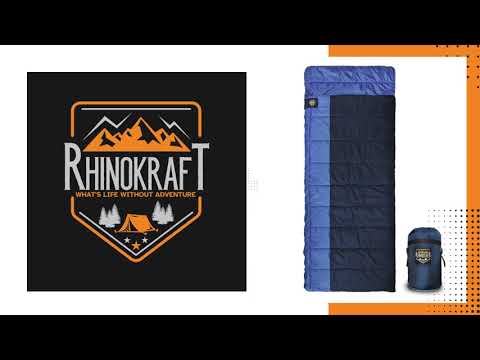 RhinoKraft 3 Season Warm & Cool Weather - Summer, Spring, Winter, Lightweight, for Adults & Kids - Camping Gear Equipment, Traveling and Outdoors RK-RAZBLUE