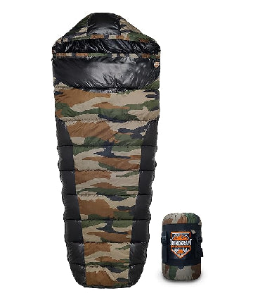 RhinoKraft Tactical | 10 Degree Celsius | 1.4 Kg Weight | Compressed Packing | Comfortable sleeping bag for Bikers, hikers and Trip Lover